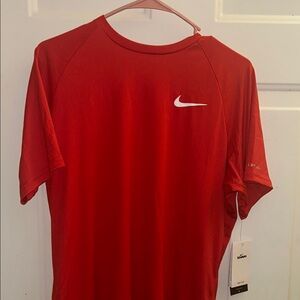 Nike Men's Red Sports Shirt